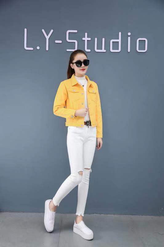 Veste couleur bonbon à manches longues pour femme