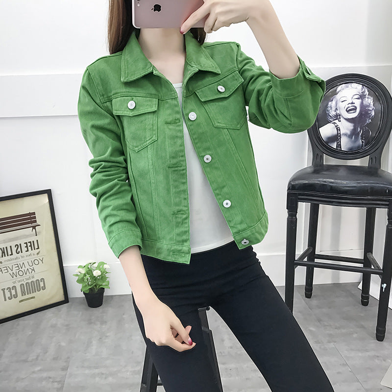 Veste couleur bonbon à manches longues pour femme
