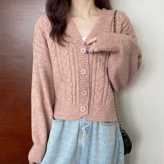 Veste cardigan pull torsadé pour femme, veste d'automne